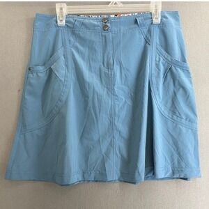 ExOfficio Womens Size 10 Blue Hiking Skirt Stretch Outdoor Active Travel Mini